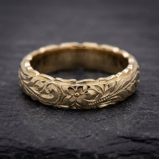 Vintage Gold Flower Ring