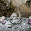 Elegant Crystal Teardrop Ring
