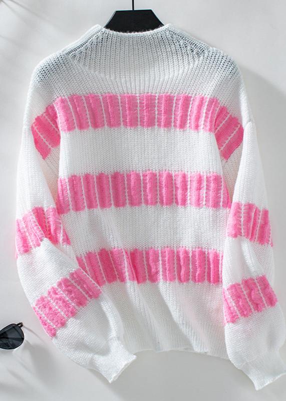 Striped Half Turtleneck Sweater