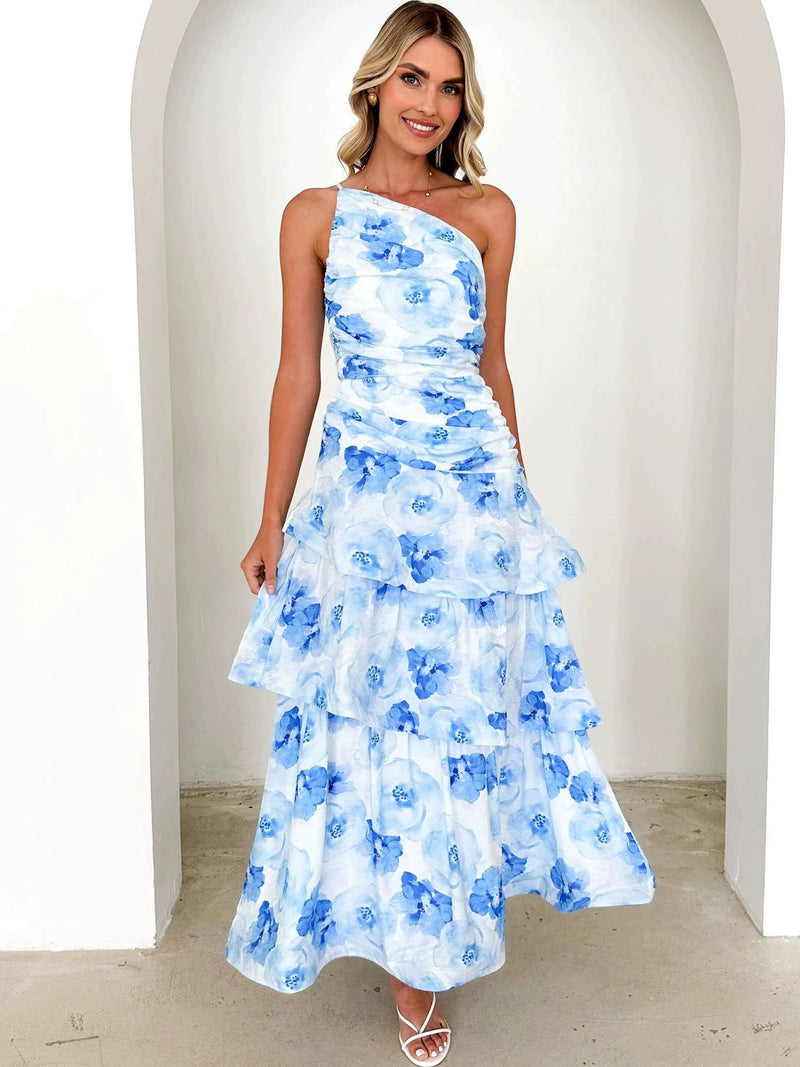 One-shoulder Maxi Dress – Vacation Dress