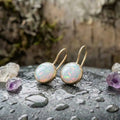 White Opal Vintage Earrings