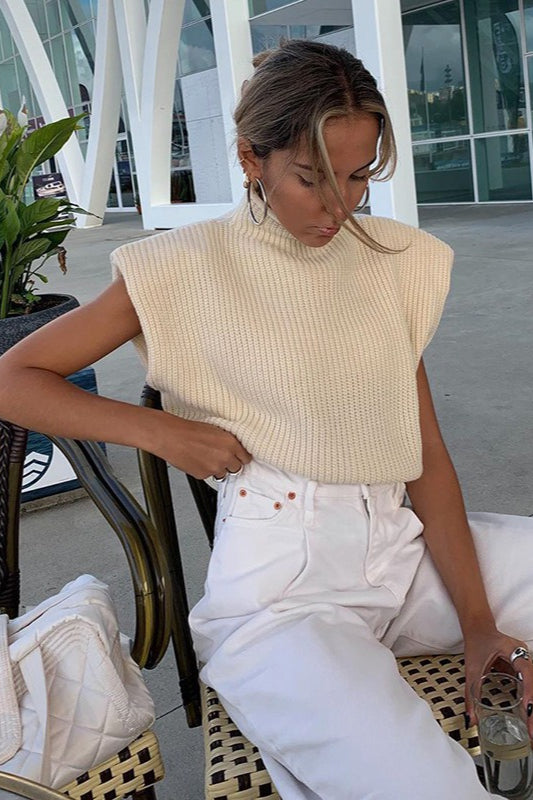 Turtleneck Short Sleeve Sweater