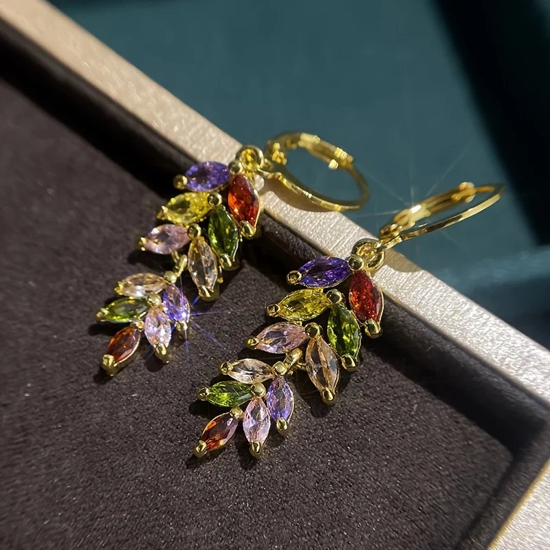 Elegant Multicolor Crystal Earrings