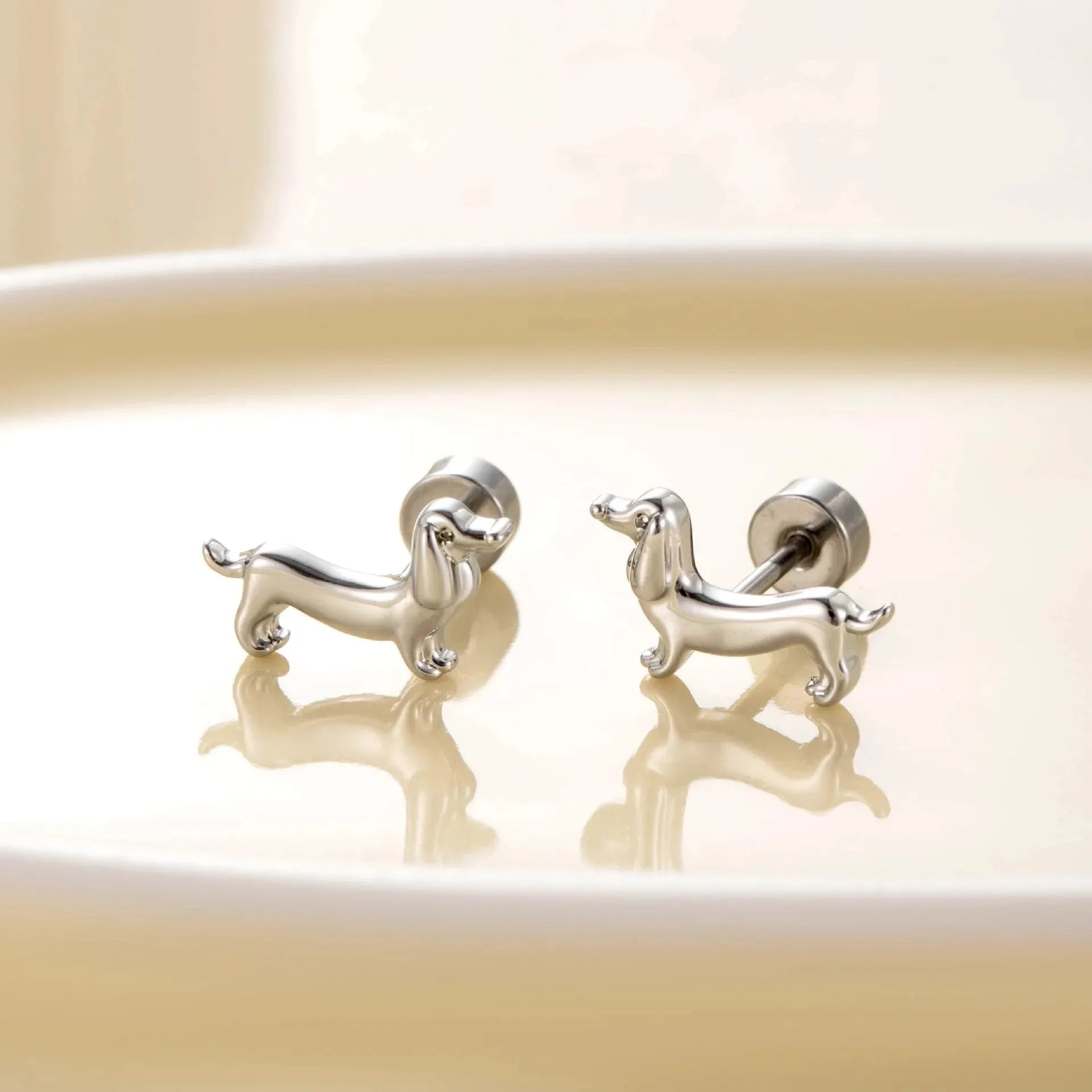 Elegant Dachshund Dog Earrings