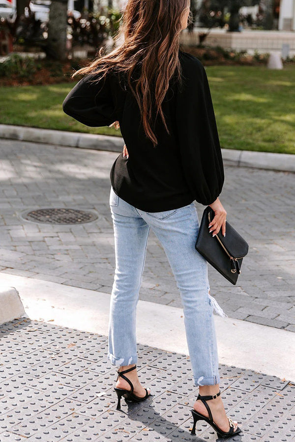 Work Life Balance V-neck Blouse