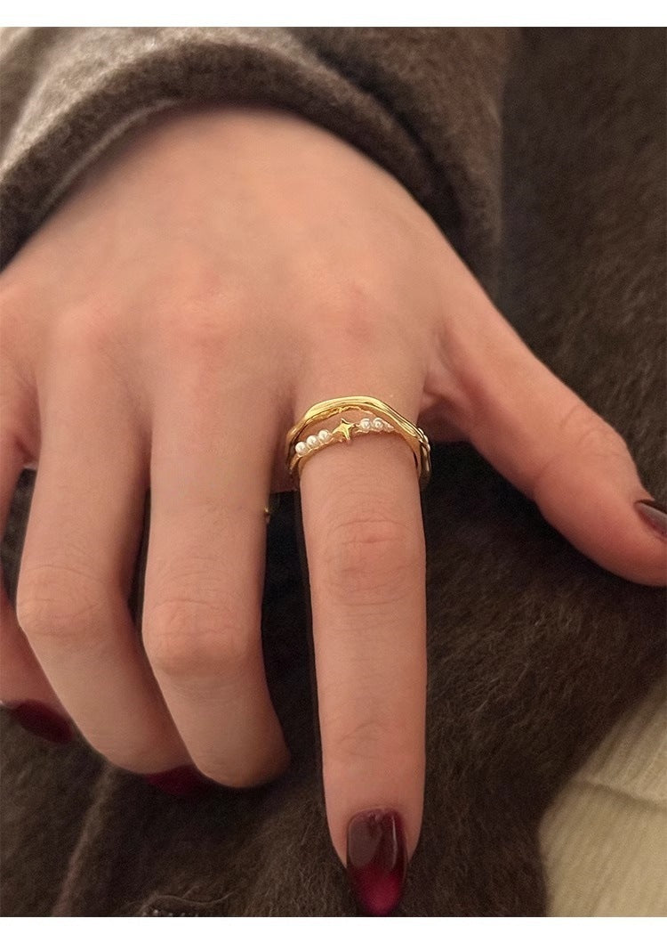 Classic Gold Pearl Ring