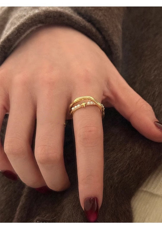 Classic Gold Pearl Ring