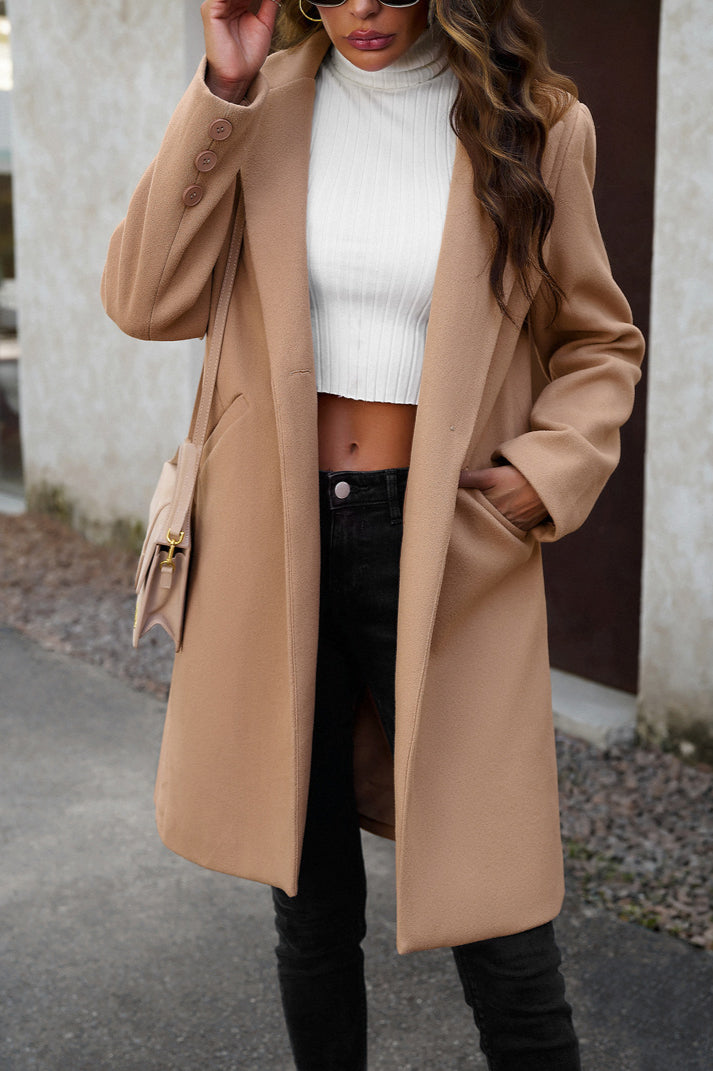 Wool Blend Longline Coat