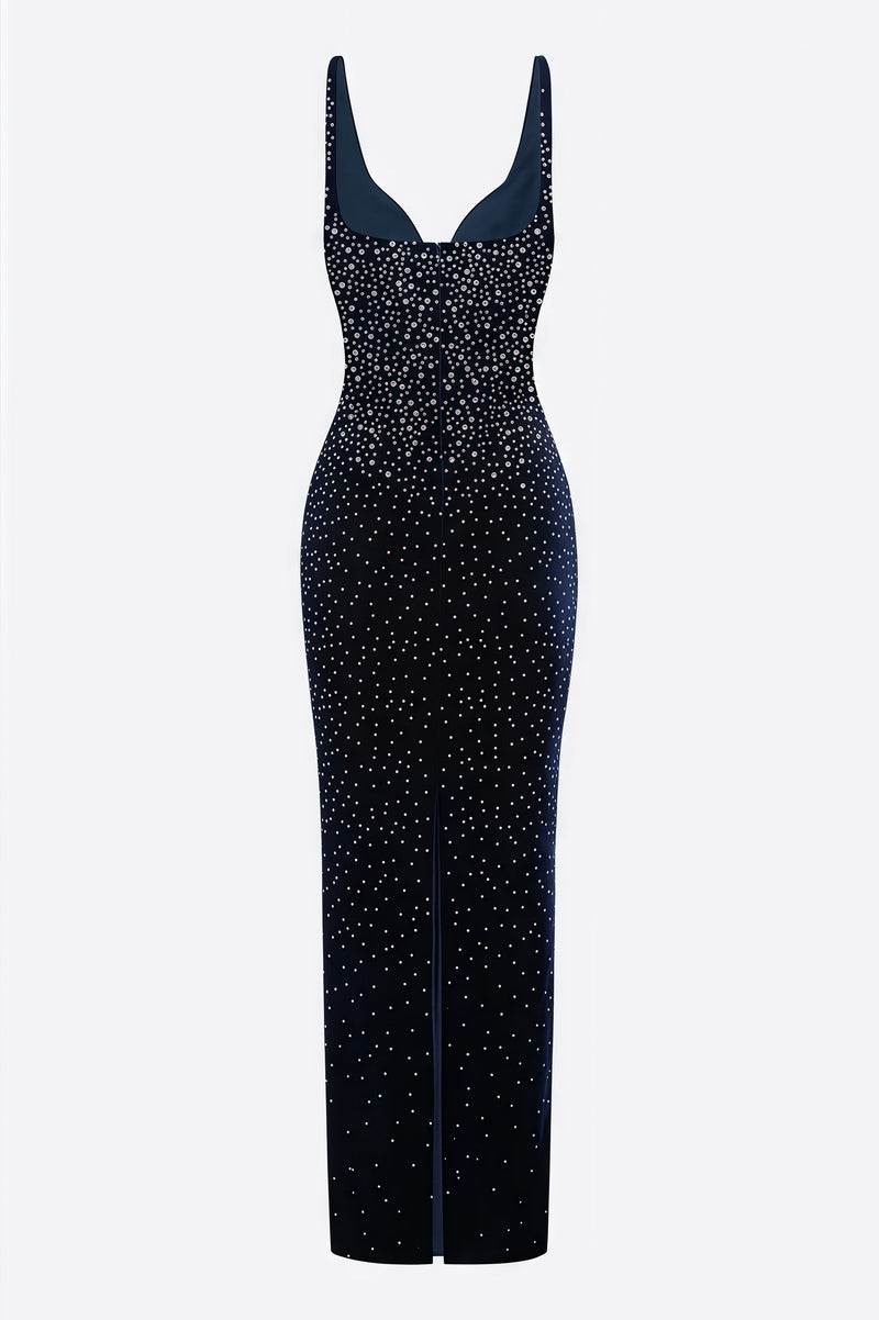 Fawke Rhinestone Sleeveless Maxi Dress