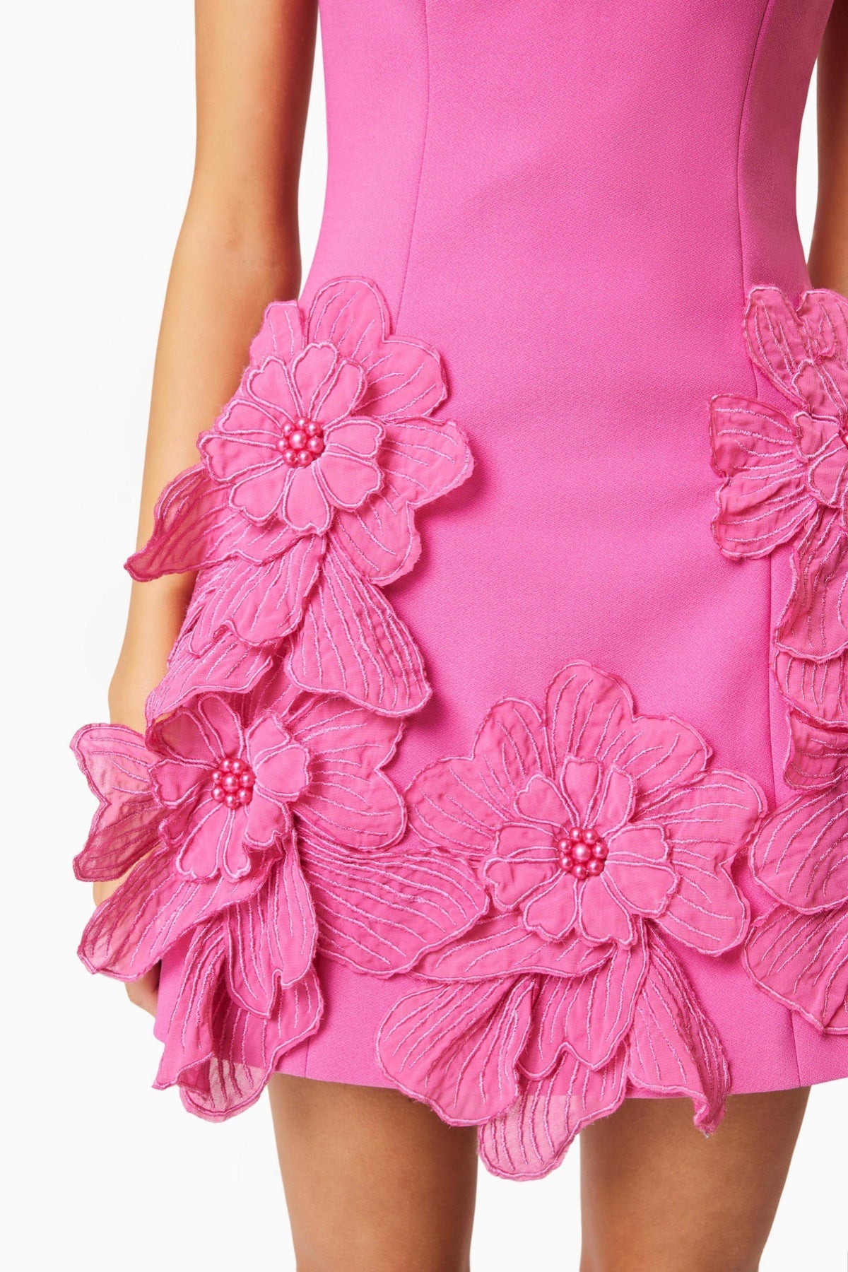 Adalgisa Appliqué Mini Dress - Pink