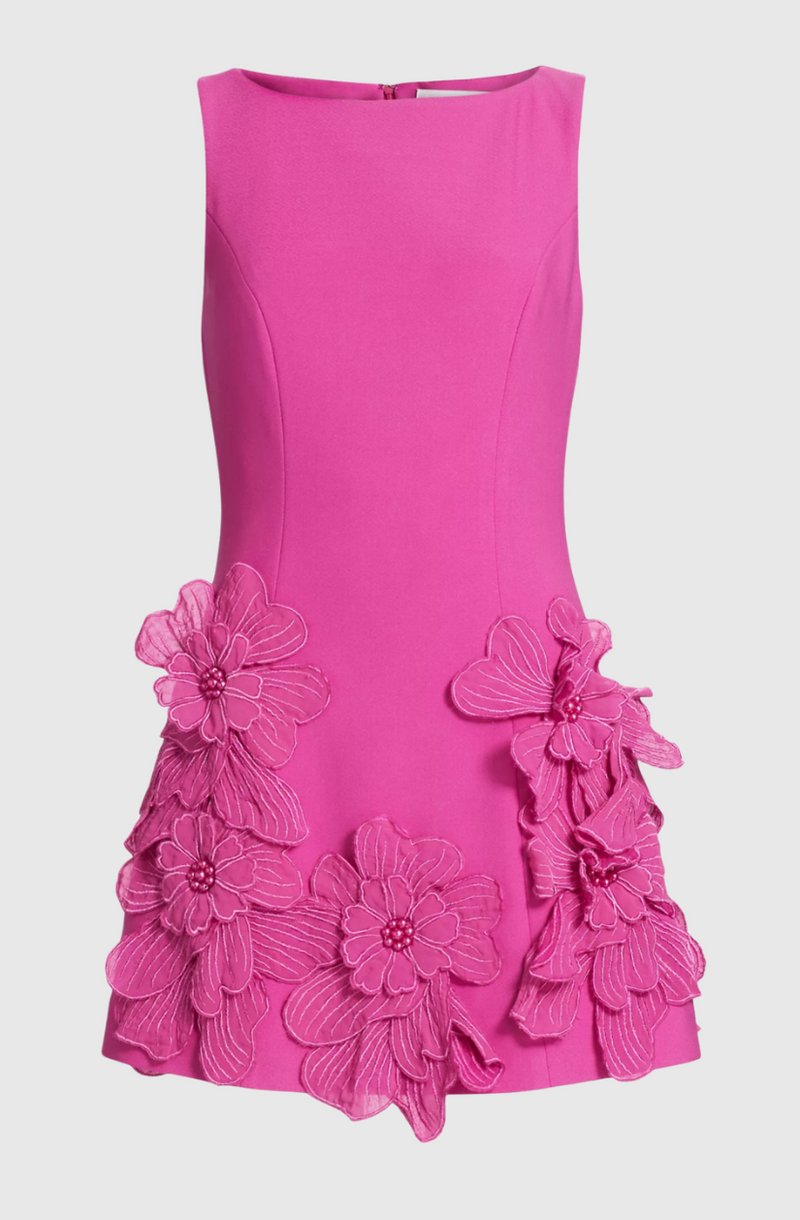 Adalgisa Appliqué Mini Dress - Pink