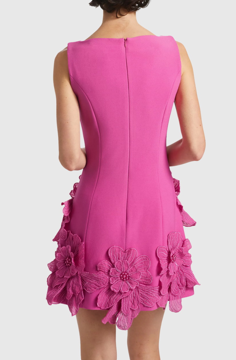 Adalgisa Appliqué Mini Dress - Pink
