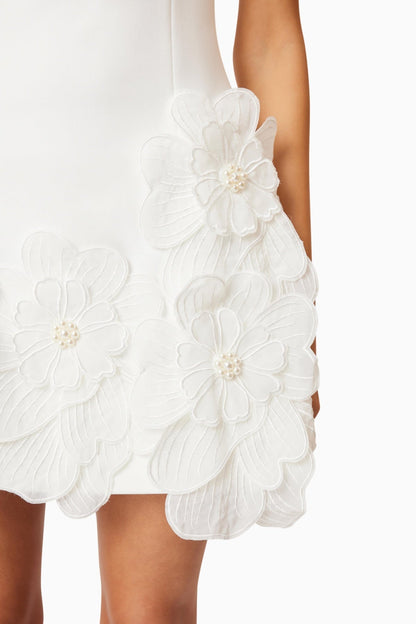 Adalgisa Appliqué Mini Dress - White