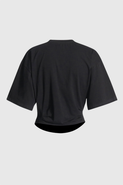 Adrienne Ruched T-shirt - Black