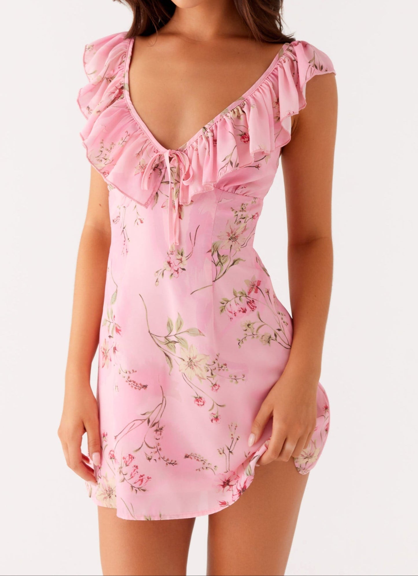 Giustina Mini Dress - Pink Print