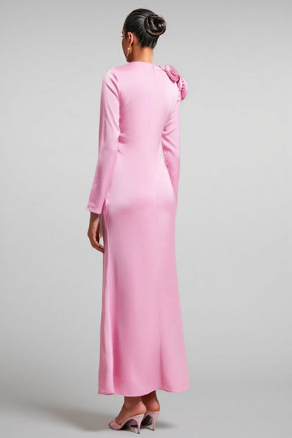 Samala 3d Satin Maxi Dress