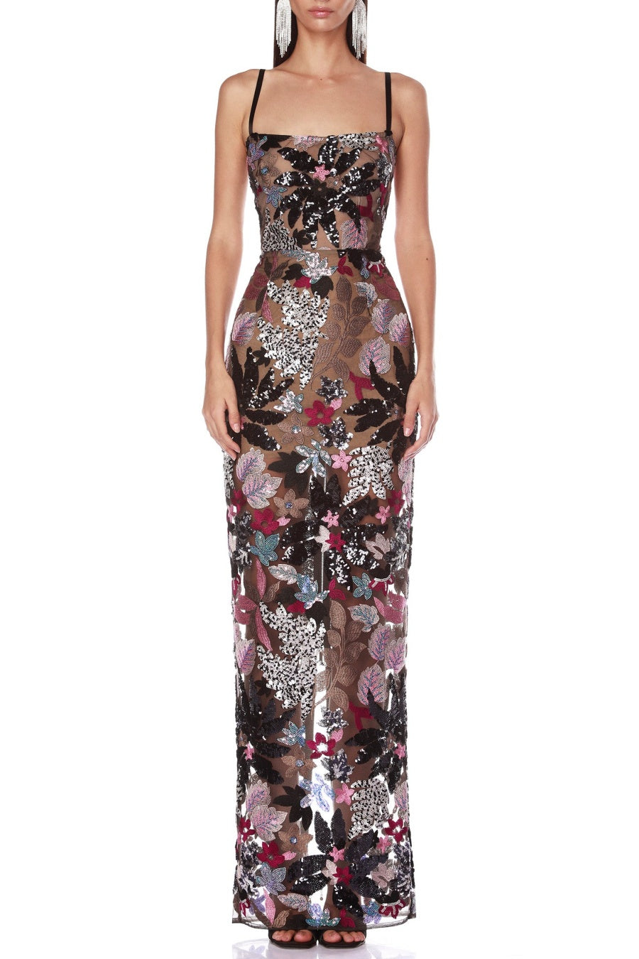Aislinn Sequin Embroidered Maxi Dress