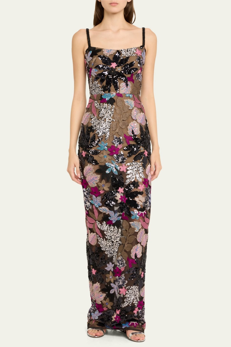 Aislinn Sequin Embroidered Maxi Dress