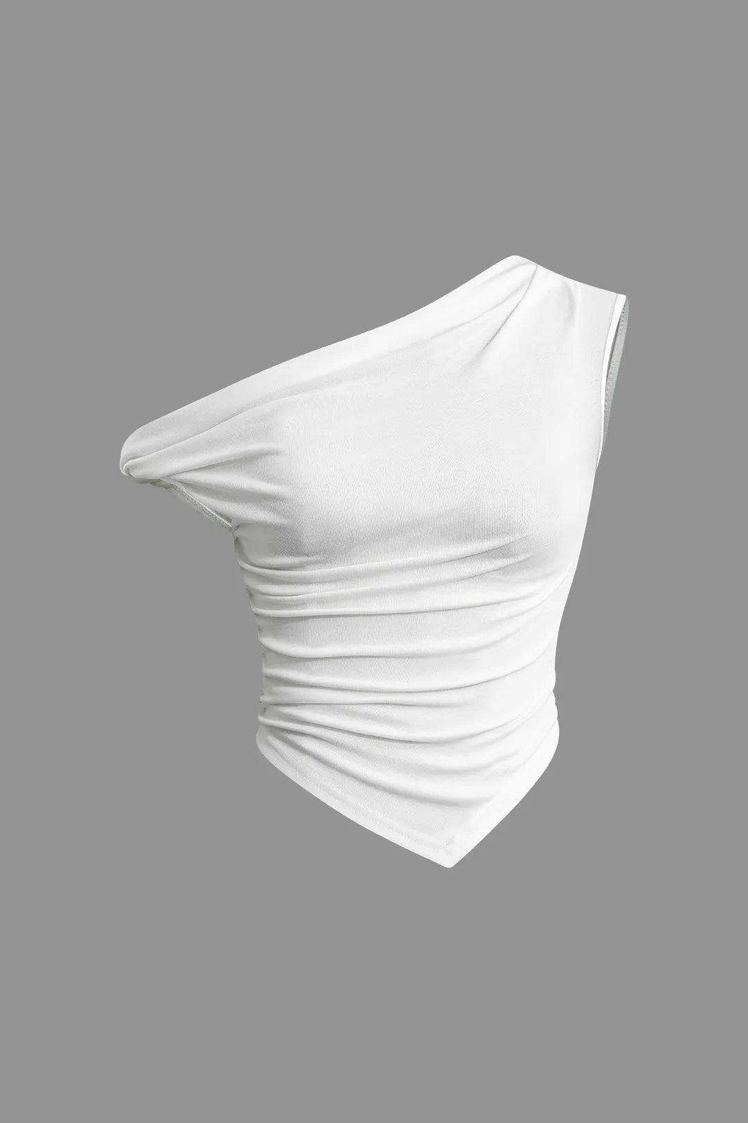 Alla Asymmetrical Twist Ruched T-shirt
