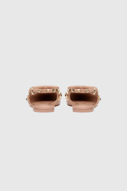 Alpha Studded Bow Flats in Pink