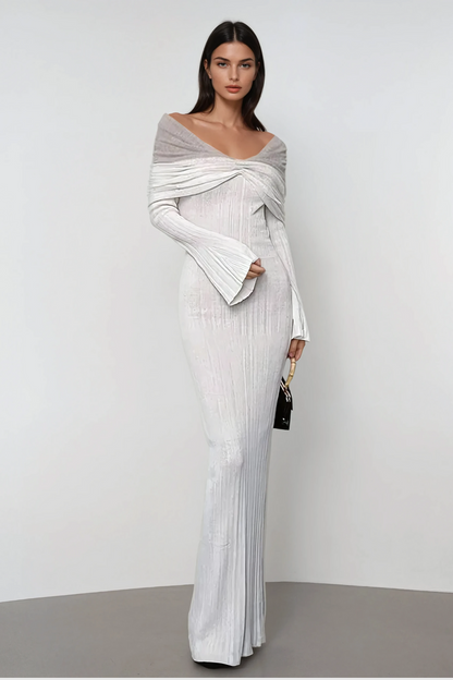 Altessa Off Shoulder Ruch Hayley Maxi Dress