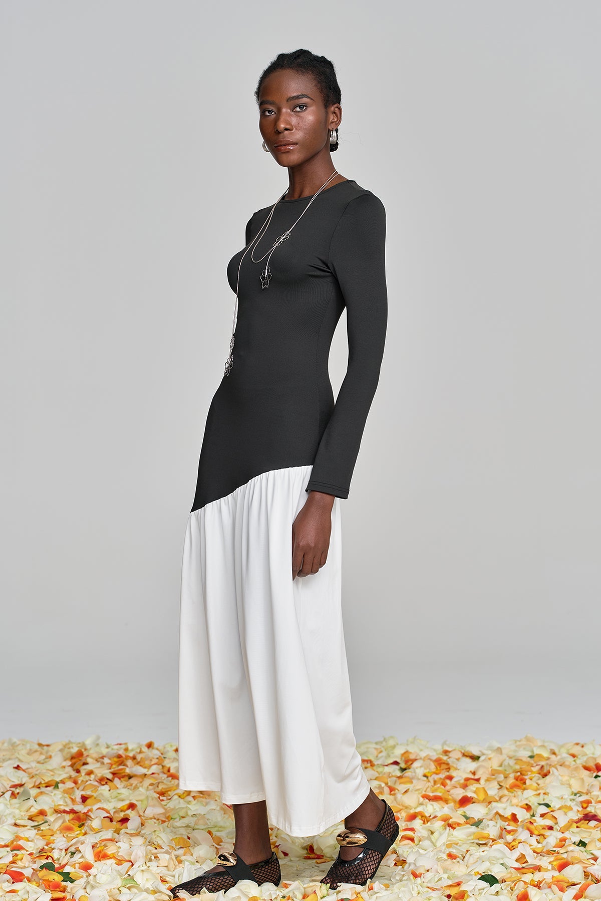 Ambre Deconstruct Ruch Bodycon Maxi Dress