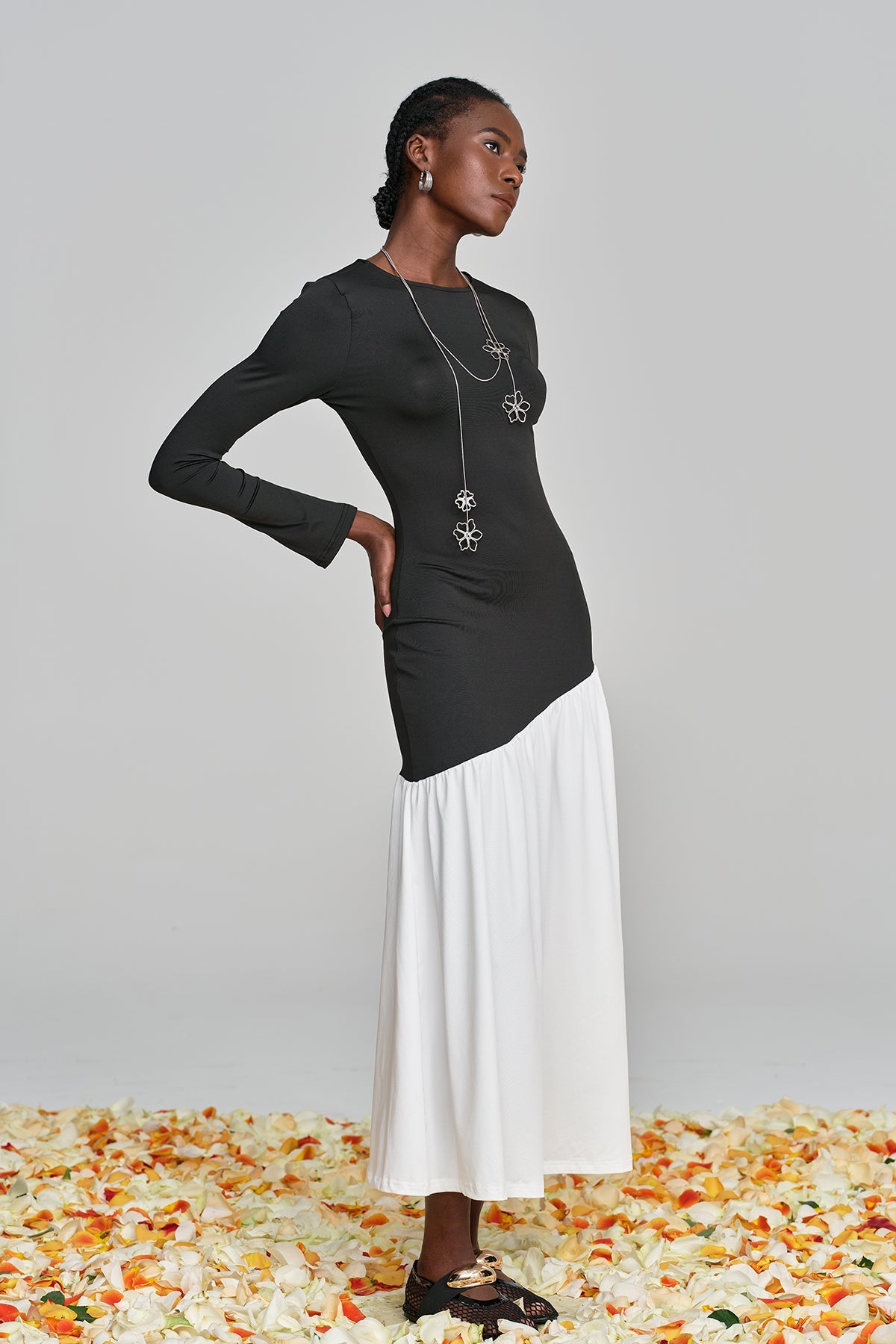 Ambre Deconstruct Ruch Bodycon Maxi Dress