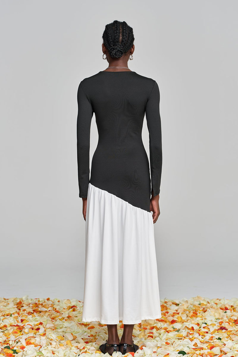 Ambre Deconstruct Ruch Bodycon Maxi Dress