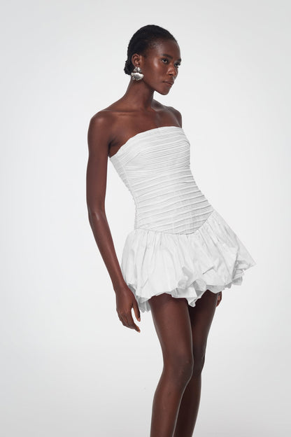 Amerigo Ruch Strapless Mini Dress in White
