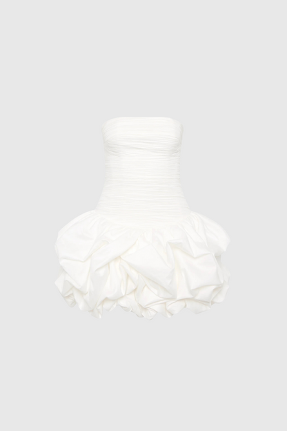 Amerigo Ruch Strapless Mini Dress in White