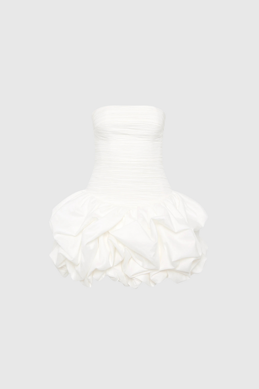Amerigo Ruch Strapless Mini Dress in White