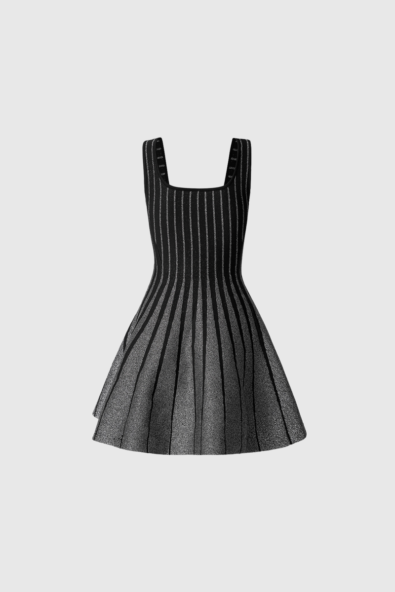 Ananya Stripe Sleeveless Ruffle Mini Dress