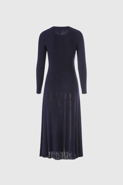 Anasazi Button Ruffle Knit Maxi Dress