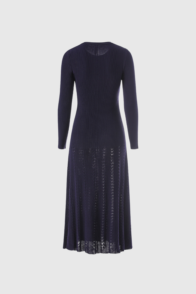 Anasazi Button Ruffle Knit Maxi Dress
