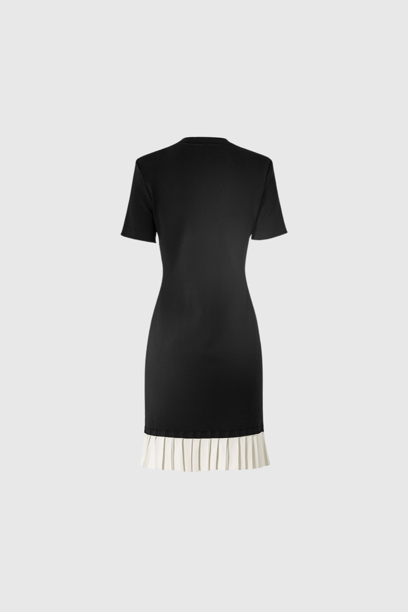 Anass Button Ruffle Short Sleeve Mini Dress