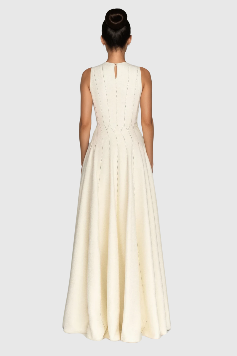 Annelise Sleeveless Ruffle Maxi Dress