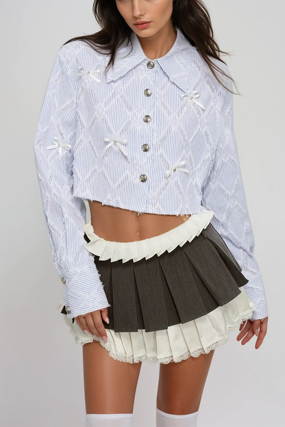 Anomie Ruffle Deconstruct Skirt