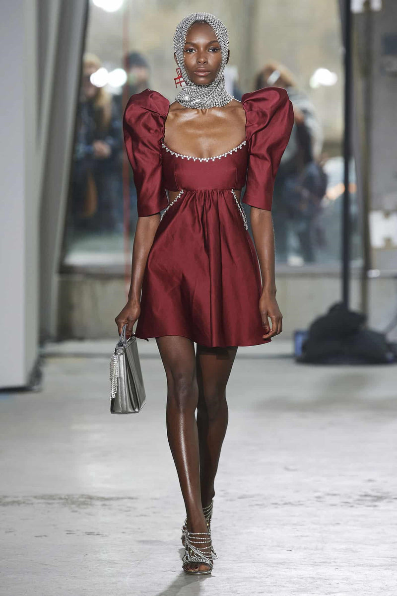 Cathy Puff Sleeve Cutout Mini Dress