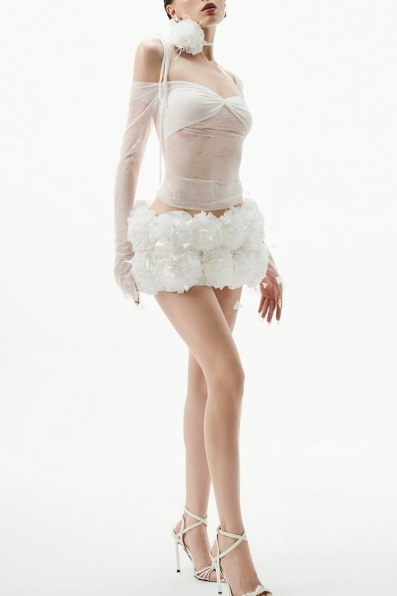 Ariat Lace Appliqué Two Piece Set - White