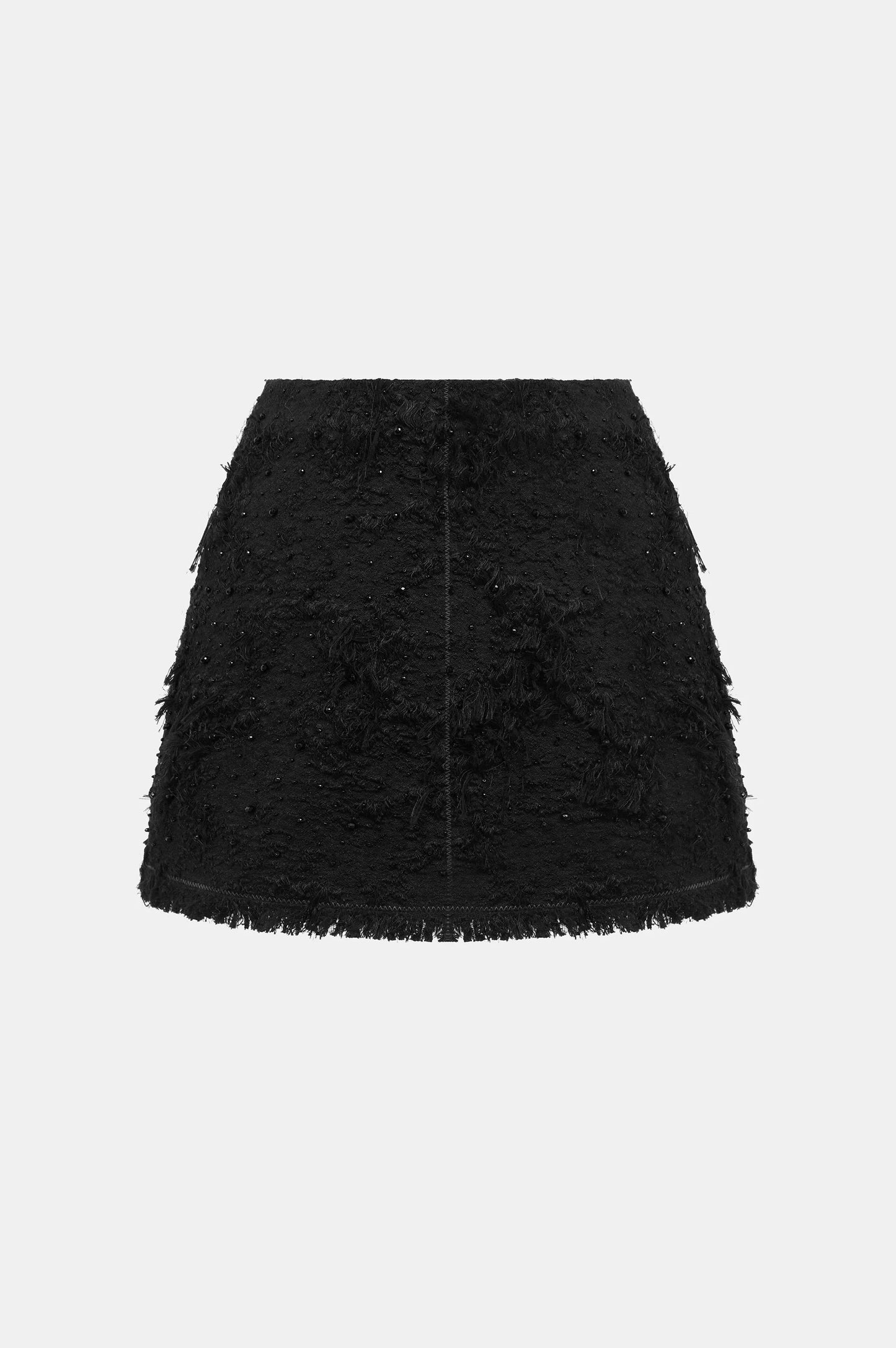 Arife Off Shoulder Bow Crystal Embellished Blazer Two Piece Set - Black