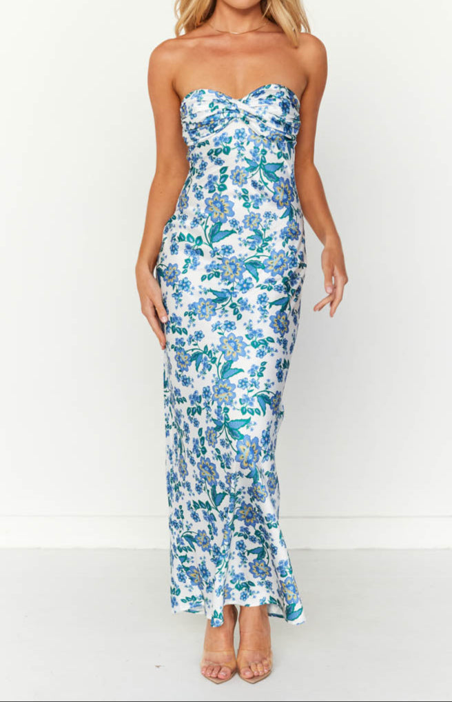 Ariana Blue Formal Maxi Dress