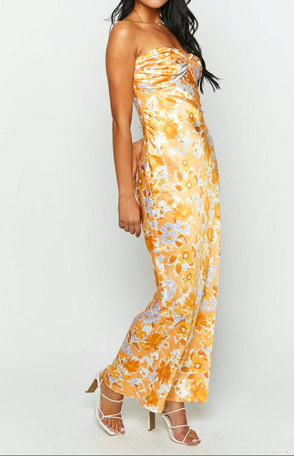 Armani Orange Formal Maxi Dress