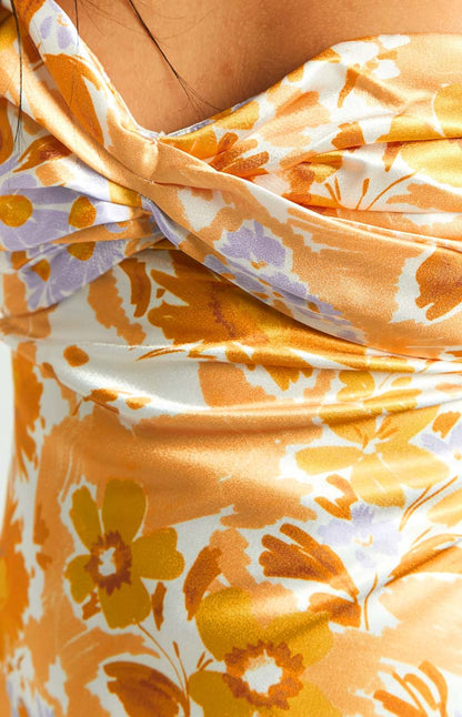 Armani Orange Formal Maxi Dress