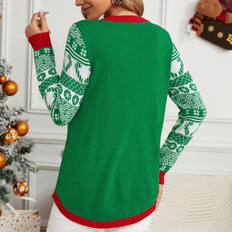 Cartoon Loose Pullover Christmas Sweater