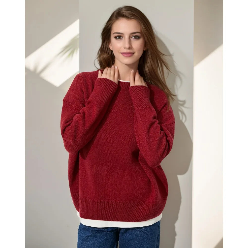 Autumn Winter Pullovers Oversize Warm Long Sleeve Sweater