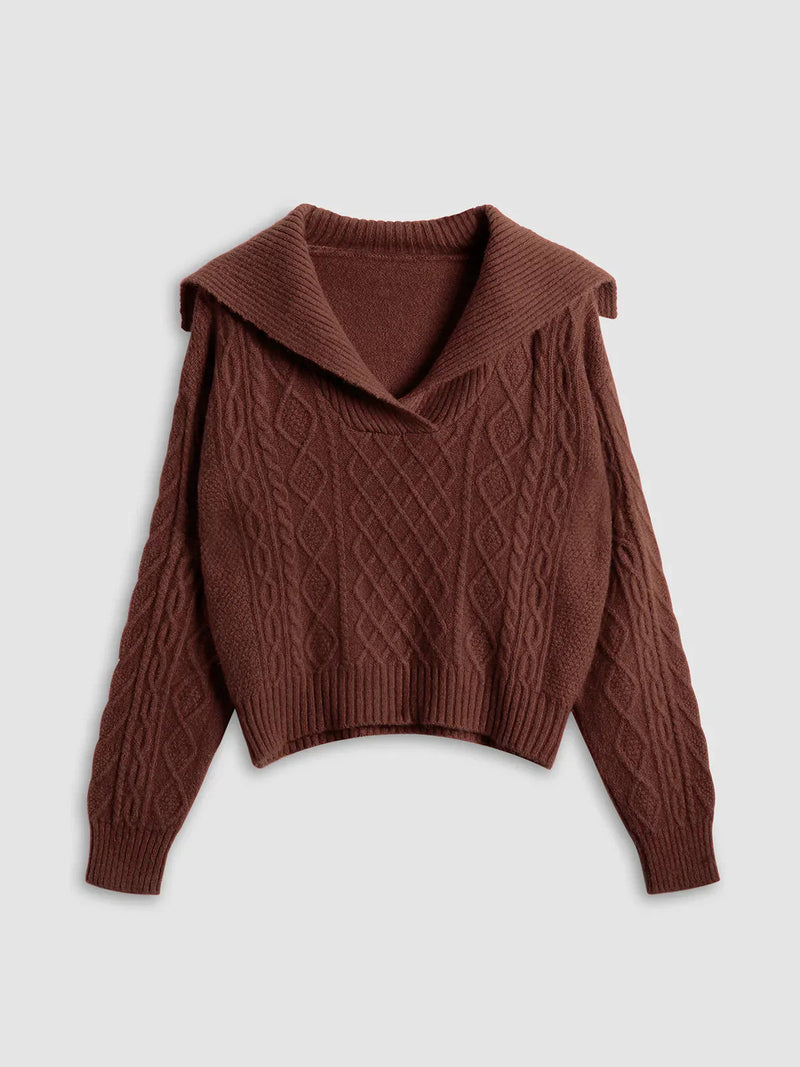 Always in Love Burgundy Knit Sweater