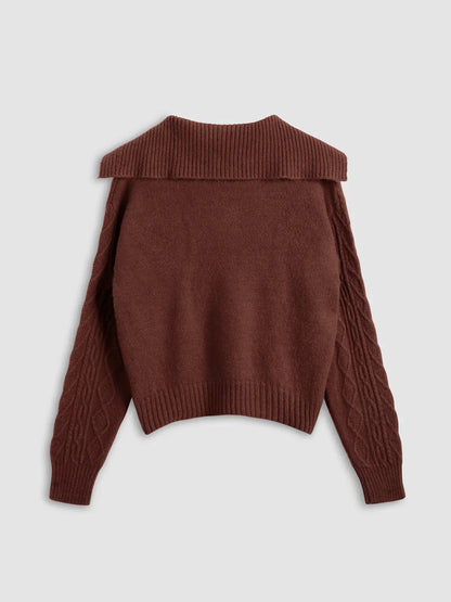 Always in Love Burgundy Knit Sweater