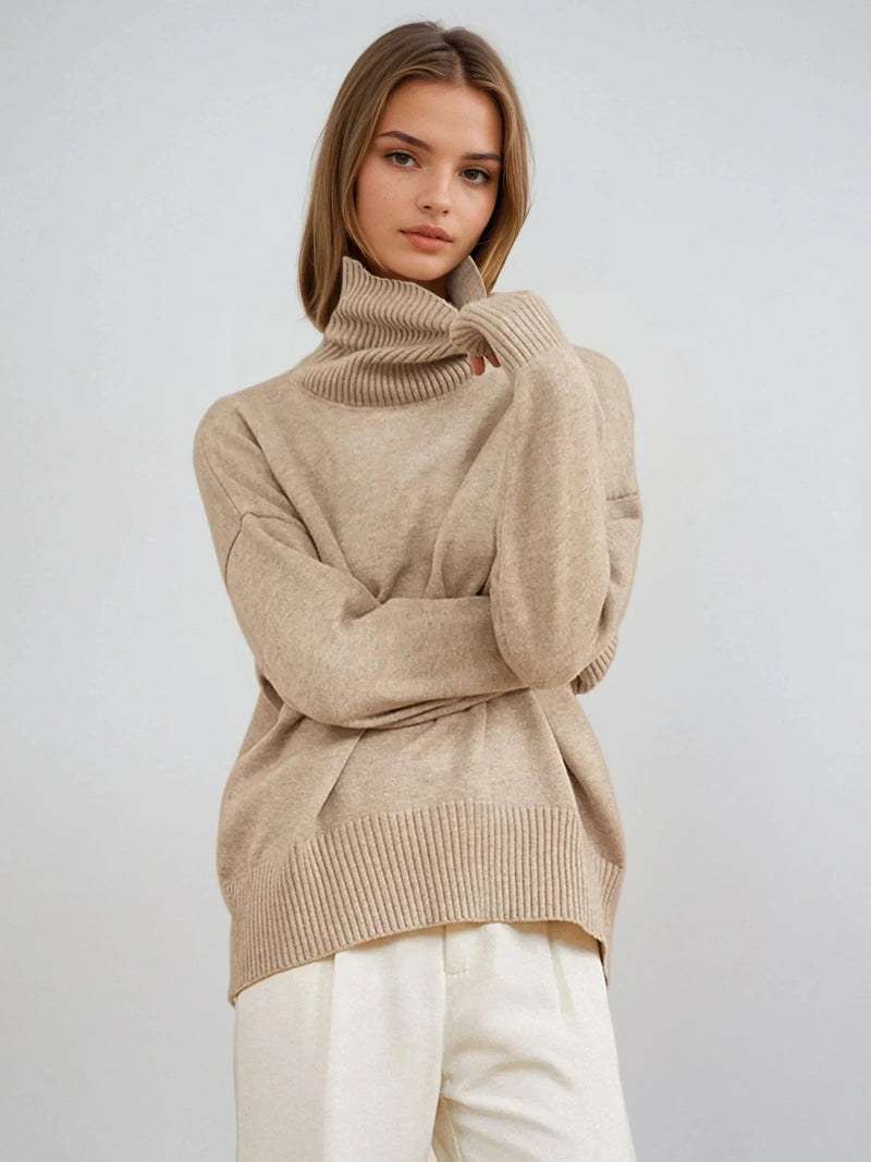 Warm Knitted Turtleneck Sweater