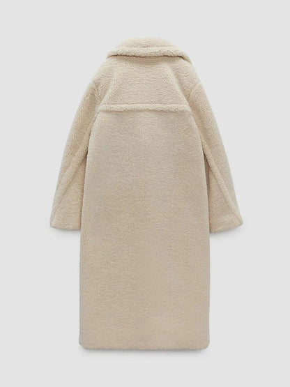 Style Warm Double Pockets Fleece Coat