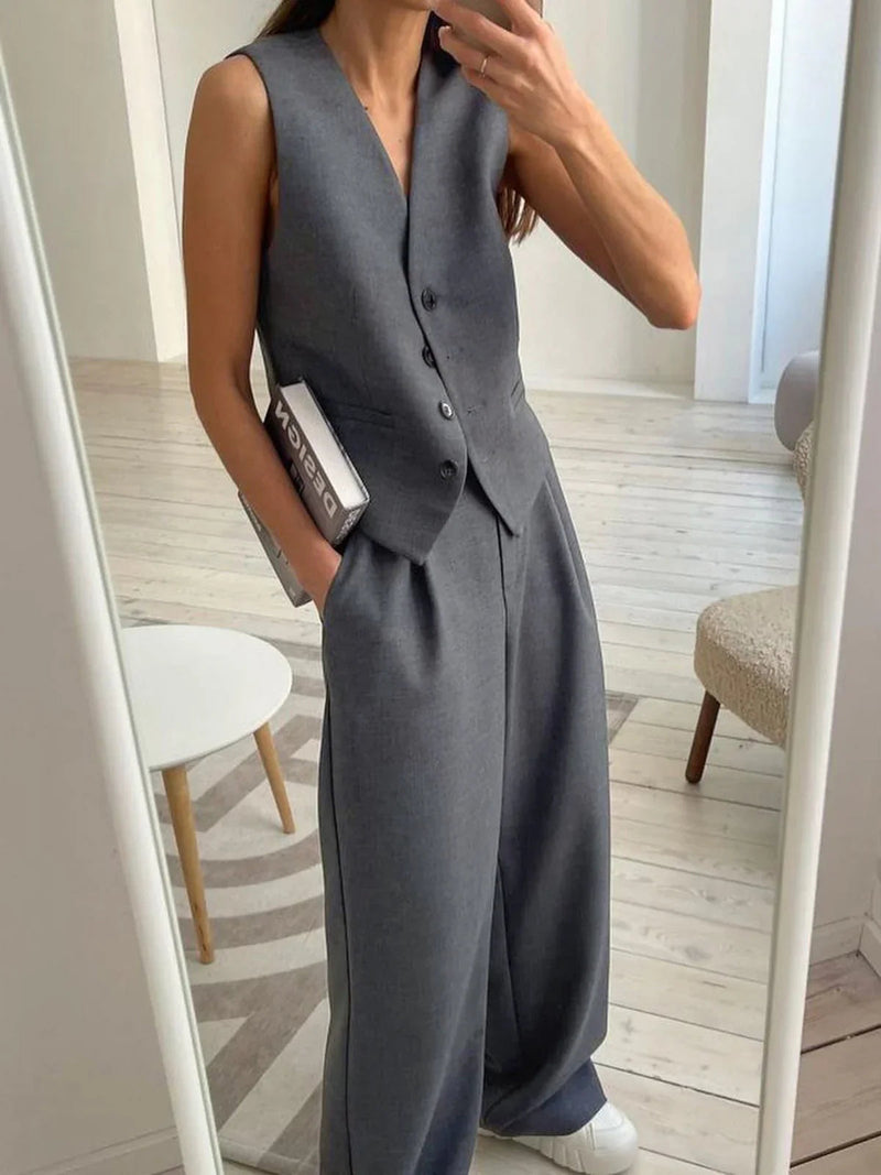Style Vest & Pants Matching Suit